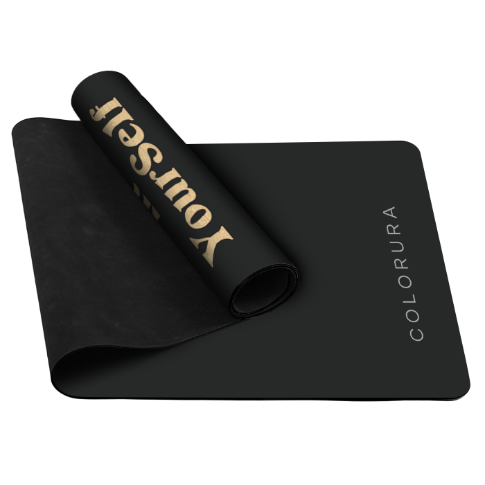 COLORURA Personalized Yoga Mat 5mm Thick 72”x27” PU Natural Rubber Non Slip Sweat Absorbent Durable